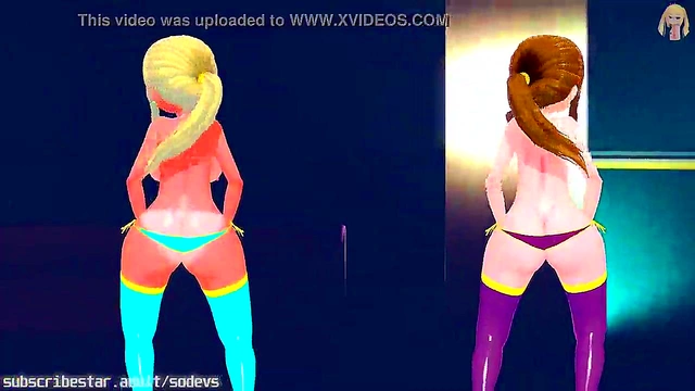 Horny Hentai Gal Shakes It Off in Hat for Steamy Strip Show