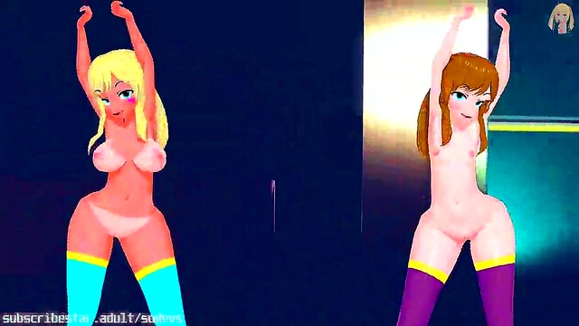 Horny Hentai Gal Shakes It Off in Hat for Steamy Strip Show