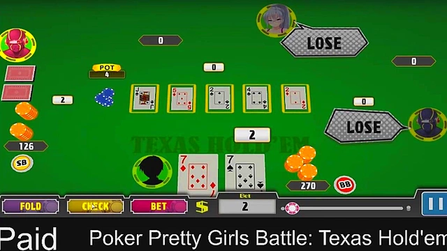 Horny Anime Girls Play Steamy Poker for Rewards in Texas Hold'em Part 2