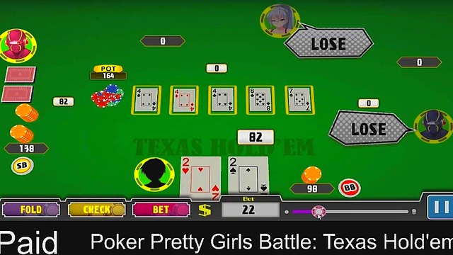 Horny Anime Girls Play Steamy Poker for Rewards in Texas Hold'em Part 2