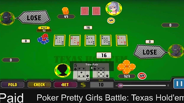 Horny Anime Girls Play Steamy Poker for Rewards in Texas Hold'em Part 2
