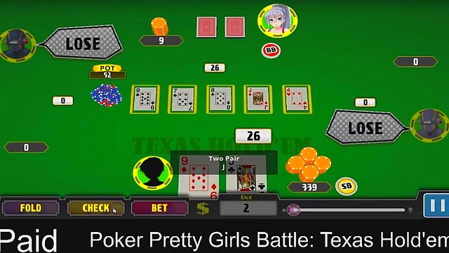 Horny Anime Girls Play Steamy Poker for Rewards in Texas Hold'em Part 2