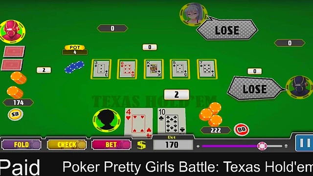 Horny Anime Girls Play Steamy Poker for Rewards in Texas Hold'em Part 2