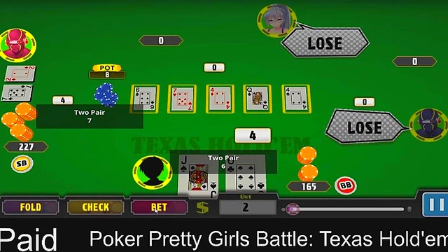 Horny Anime Girls Play Steamy Poker for Rewards in Texas Hold'em Part 2