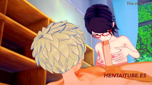 Bakugou & Sarada's steamy 3D Hentai Classroom Encounter with Big-Tit Cosplay Fun