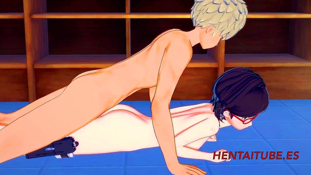 Bakugou & Sarada's steamy 3D Hentai Classroom Encounter with Big-Tit Cosplay Fun