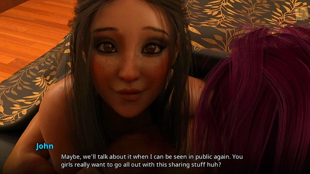 Cute Cartoon Couple Caught In Hot 3D Blowjob Scene With Big-Ass And Tits