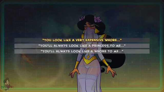 Princess Jasmine Trained by Alien Whores in Wedding Dress for Magic Sex Adventure