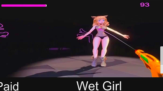 Wet Anime Girl Strips Down & Teases Her Shooter For A Hot Release