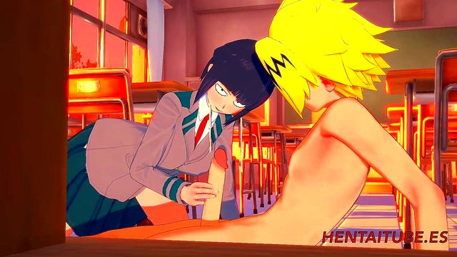 Jiro & Kaminari’s Uncensored Boku No Hero Academia Hentai Classroom Session