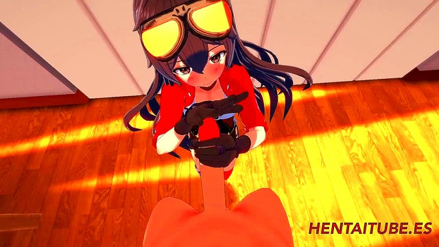 Amber from Genshin Impact Gives Mind-Blowing Blowjob & PussyFuck for Creampie