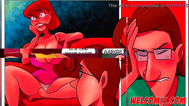 Naughty Teen Lingerie Babe Gets Fucked Hard During Horror Movie Night