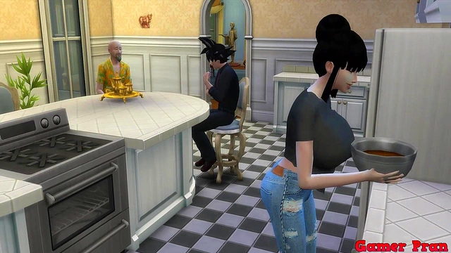 Perverted Master Roshi Trains Chichi for Hot Anal Sex & Cuckolding Her Husband