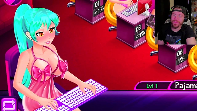 Horny Catgirl Turns Pajama Party Into Doggy Style Fap Session