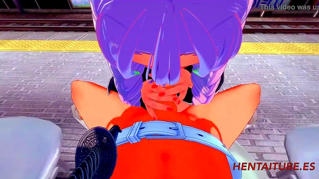 Mitsuri Kanroji from Kimetsu No Yaiba Fucks Tanjiro for Train Station Blowjob&Cumshot Creampie