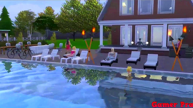 Madara Dominates Sunade in Steamy Naruto Pool Party Anal Session