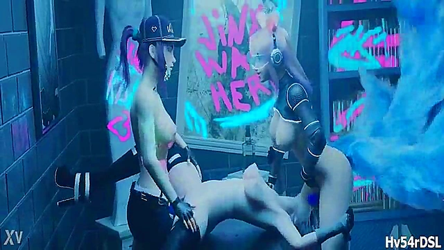 Lol 3D Anime Akali, Ahri & YORHA 2B Rule34 Fantasy Orgy Adventure
