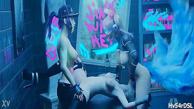 Lol 3D Anime Akali, Ahri & YORHA 2B Rule34 Fantasy Orgy Adventure