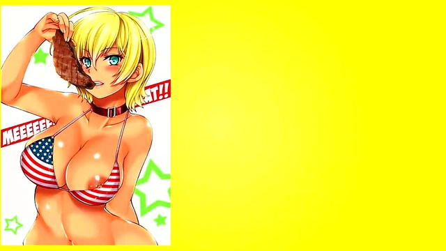 Blonde Hentai Babe Engages in Steamy Food Wars With Big Tits Slideshow Seduction