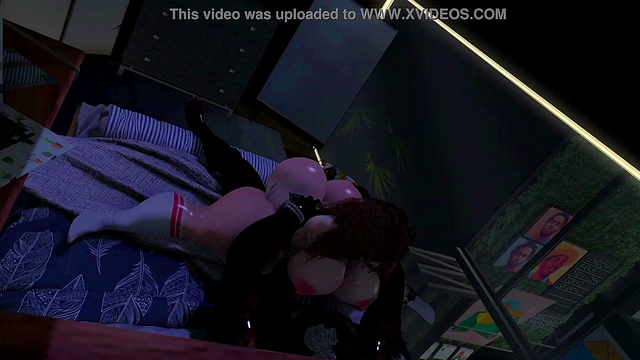 Big-Ass Hentai Slut Rides BBC Bull for Juicy Creampie Action