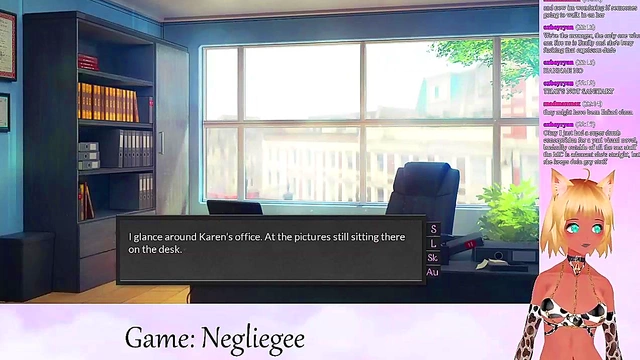 Lewd VTuber Neko Masturbates in Lingerie for Yuri Fans Live Streaming