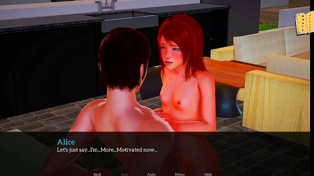 Redhead Teen Takes Big Cock In Cowgirl For Ecchi Porn Game Thrills