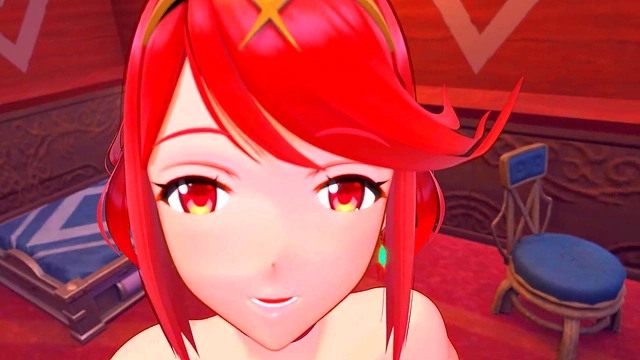 Big-Assed Pyra & Mythra Take Turns Sucking Dick in Aegis x You Hentai Scene