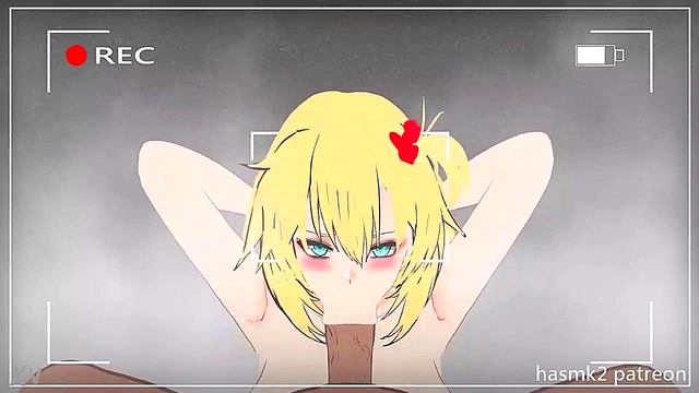 HoloLive Akai Gives Intense Anime Blowjob With Facial Finish