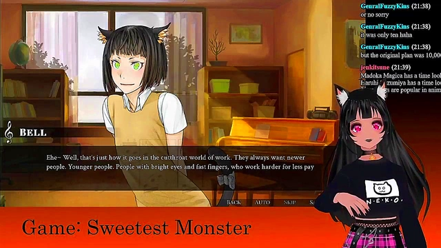 Petite VTuber LewdNeko Enjoys Spooky Halloween Anime Adventure Live Stream