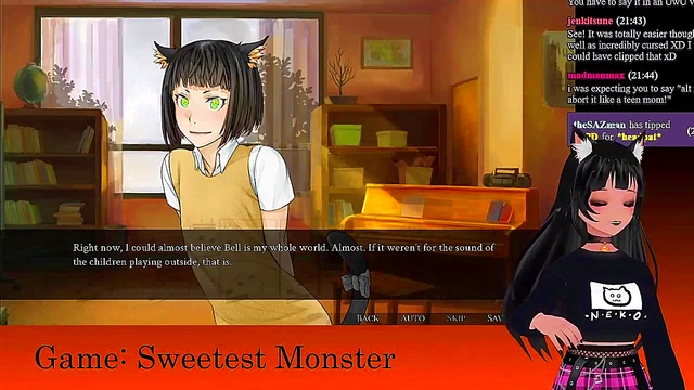 Petite VTuber LewdNeko Enjoys Spooky Halloween Anime Adventure Live Stream