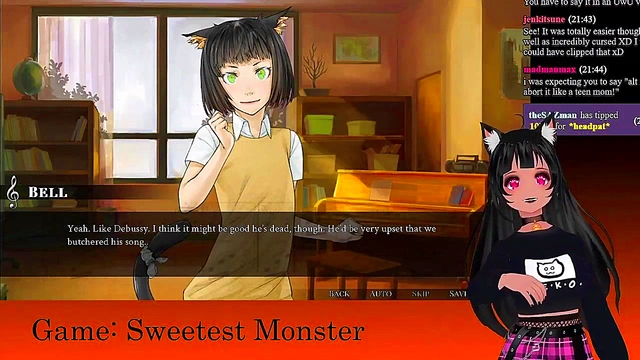Petite VTuber LewdNeko Enjoys Spooky Halloween Anime Adventure Live Stream
