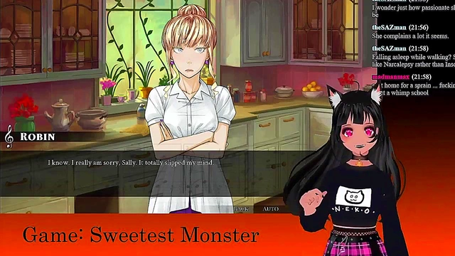 Petite VTuber LewdNeko Enjoys Spooky Halloween Anime Adventure Live Stream