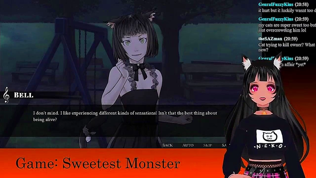 Petite VTuber LewdNeko Enjoys Spooky Halloween Anime Adventure Live Stream