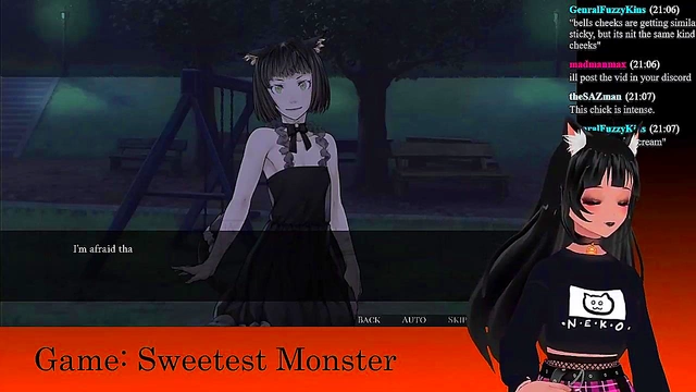 Petite VTuber LewdNeko Enjoys Spooky Halloween Anime Adventure Live Stream