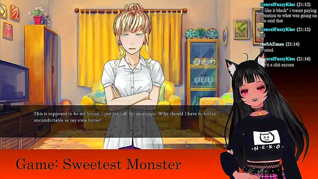 Petite VTuber LewdNeko Enjoys Spooky Halloween Anime Adventure Live Stream