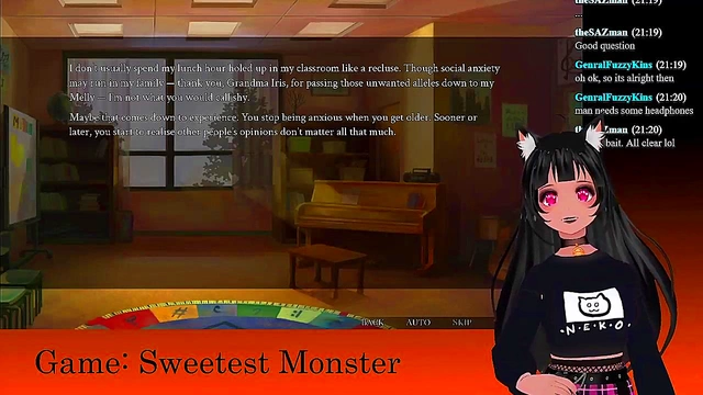 Petite VTuber LewdNeko Enjoys Spooky Halloween Anime Adventure Live Stream