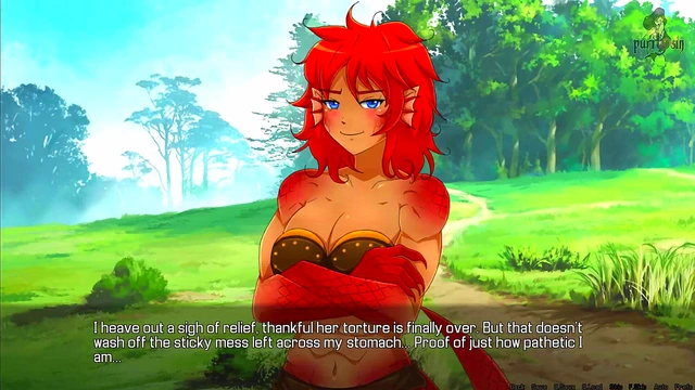 Ebony Slut Masturbates With Feet Fetish In Anime Monster World Orgasm Session