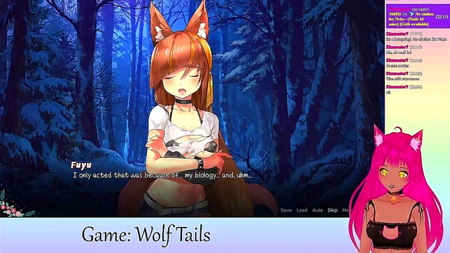 Lewd VTuber Neko Enjoys Lesbian Fun With Anime Yuri Character In Video Game Livestream