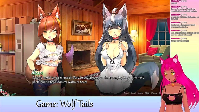 Lewd VTuber Neko Enjoys Lesbian Fun With Anime Yuri Character In Video Game Livestream