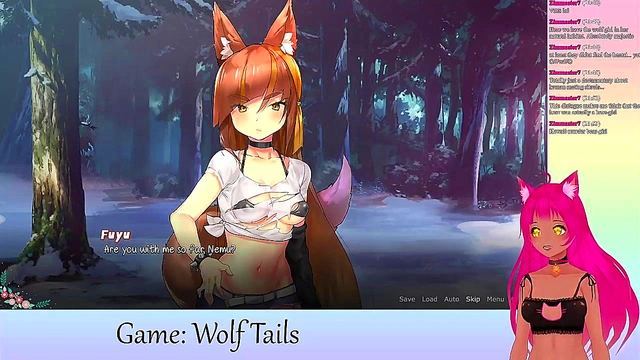 Lewd VTuber Neko Enjoys Lesbian Fun With Anime Yuri Character In Video Game Livestream