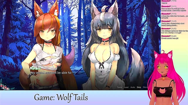 Lewd VTuber Neko Enjoys Lesbian Fun With Anime Yuri Character In Video Game Livestream