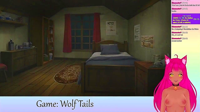 Lewd VTuber Neko Enjoys Lesbian Fun With Anime Yuri Character In Video Game Livestream