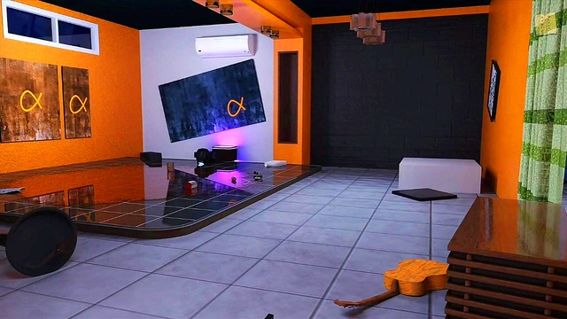 Amateur 3D Hentai Chick Gets Dicked Hard At Home In Ecchi Visual Novel PC Gameplay