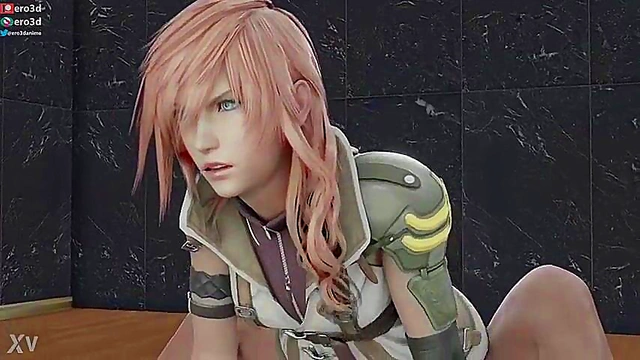Final Fantasy Lightning Rides Cock in Uncensored Anime Ero3D Action