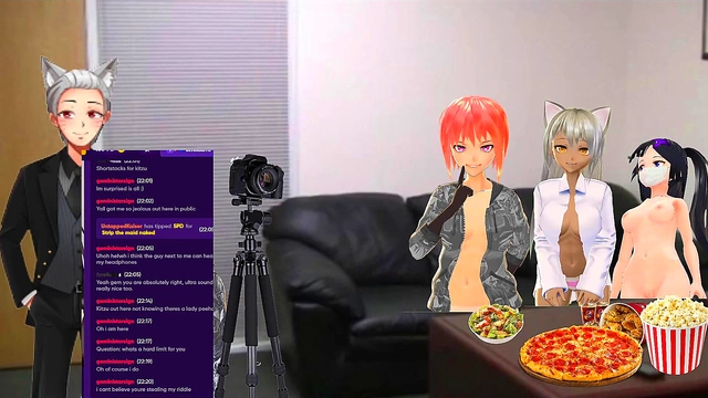 VTuber Group Buzzing Session With Toys For Pleasure And Fun