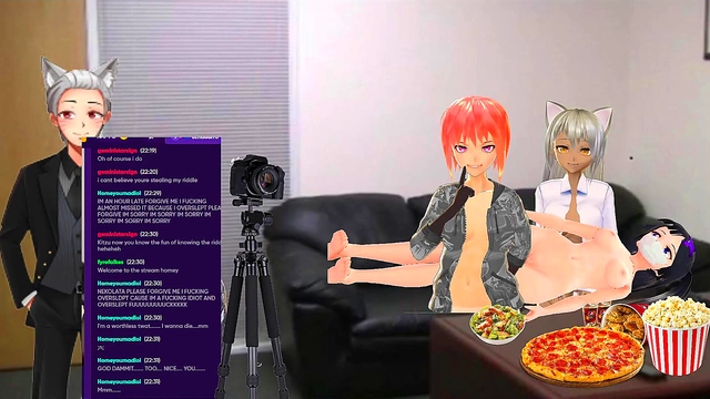 VTuber Group Buzzing Session With Toys For Pleasure And Fun