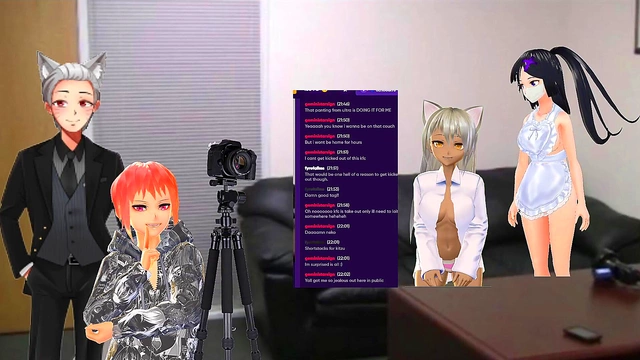 VTuber Group Buzzing Session With Toys For Pleasure And Fun