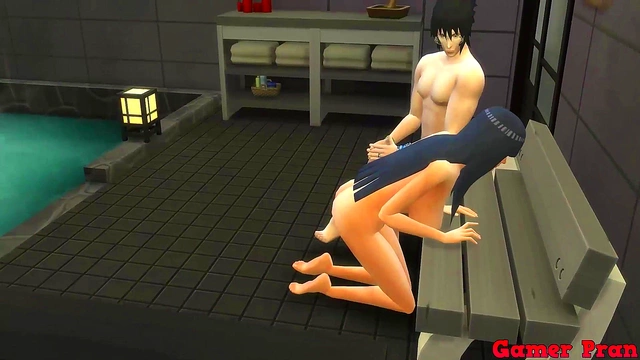 Sasuke Spanks Hinata Before Rough Naruto Anal in Anime Cuckold Fantasty