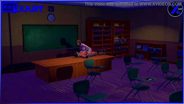 Hot Teacher Lily Vanilli Fucked by Bad Boy in Classroom Doggy Style