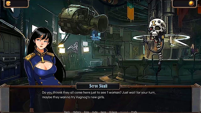 Black-Haired Warhammer Anime Stripper Dances Seductively for Toy Play Orgasm
